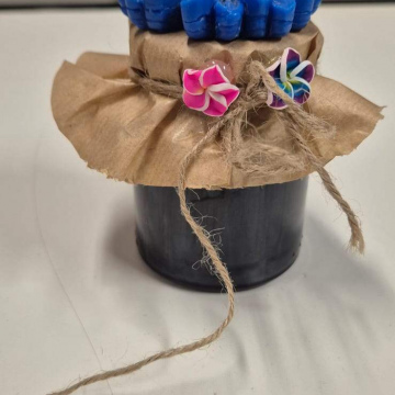 Candle Blue Daisy Rustic Jar Candle (Gel wax)