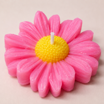 Candle Baby Pink Daisy Candle
