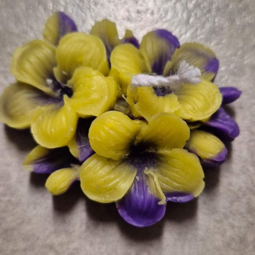 Candle Yellow & Purple Hydrangea Candle