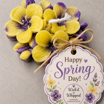 Candle Happy Spring Day (Yellow / Purple) Hydrangea Flower